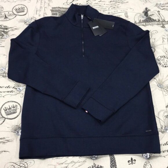 HUGO BOSS Siegal 07 Quarter Zip Sweat Top - Picture 2 of 6